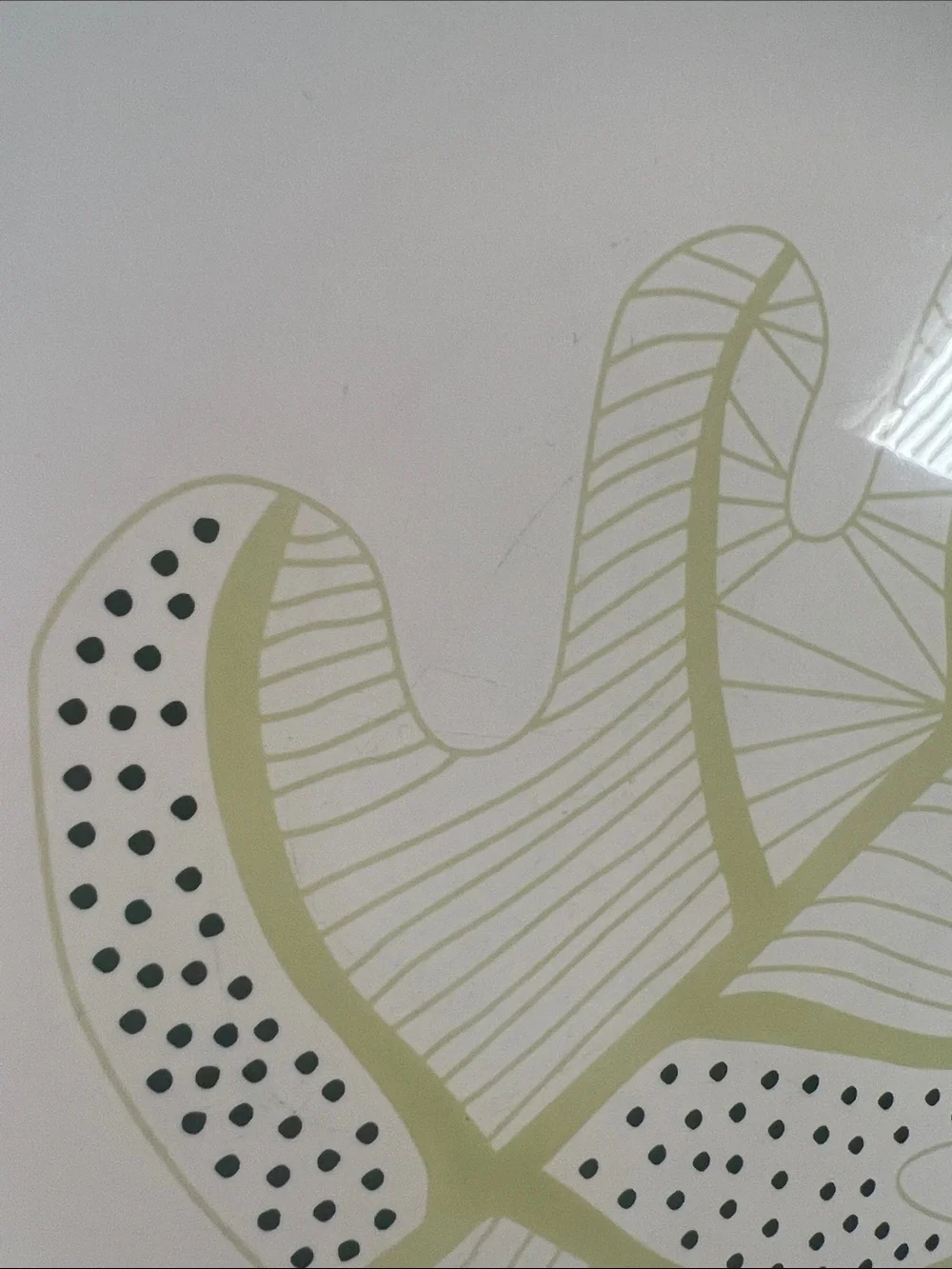 IKEA set of 3 Overens Dinner Plates Leaf Pattern Made in Portugal